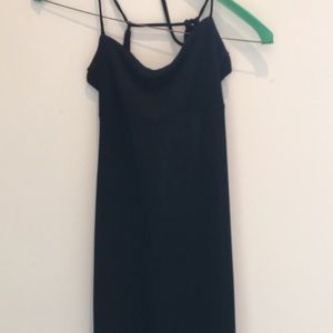 Long black beeded cache dress